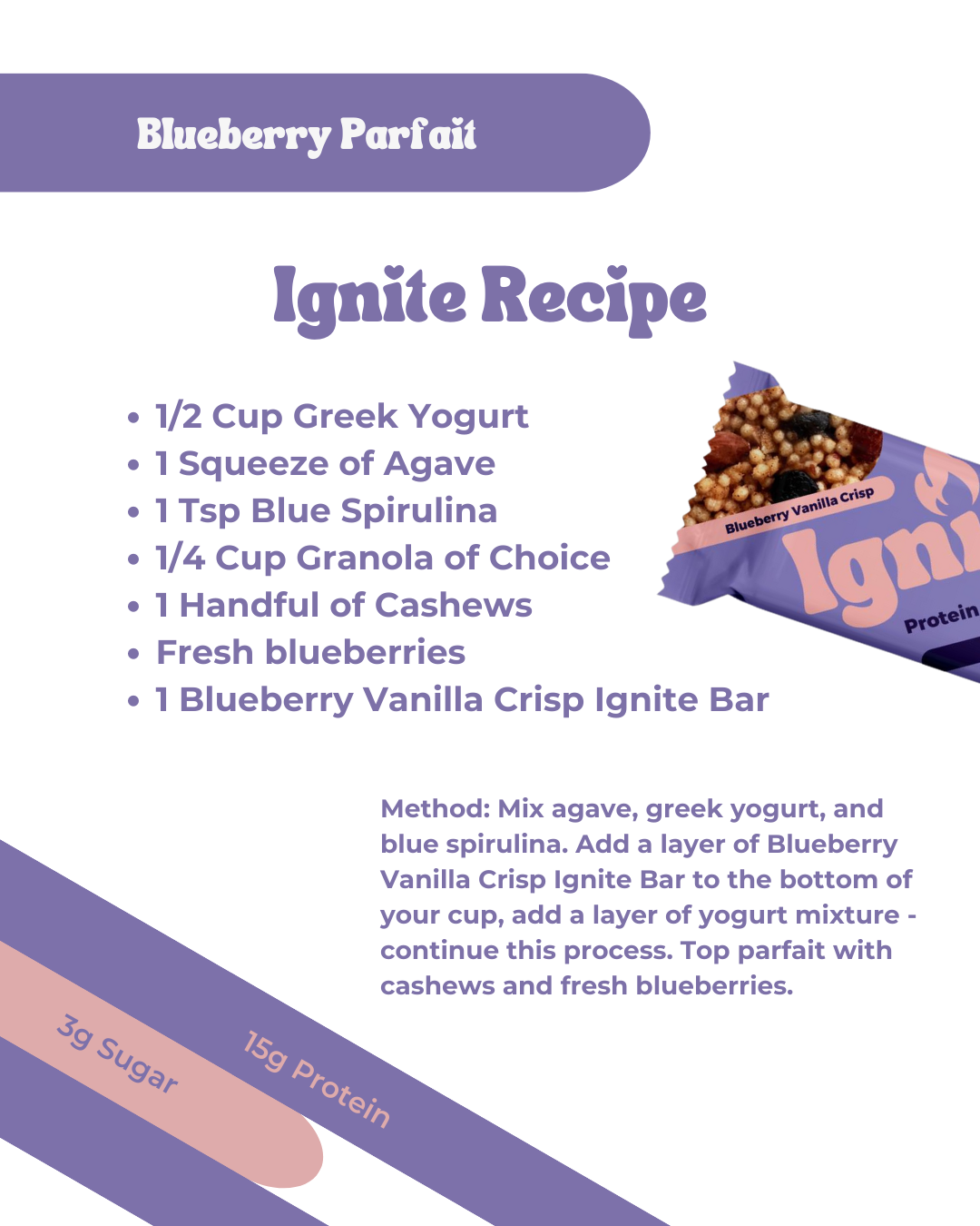 Blueberry Vanilla Protein Crispy Treat